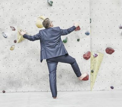 entrepreneur climbing